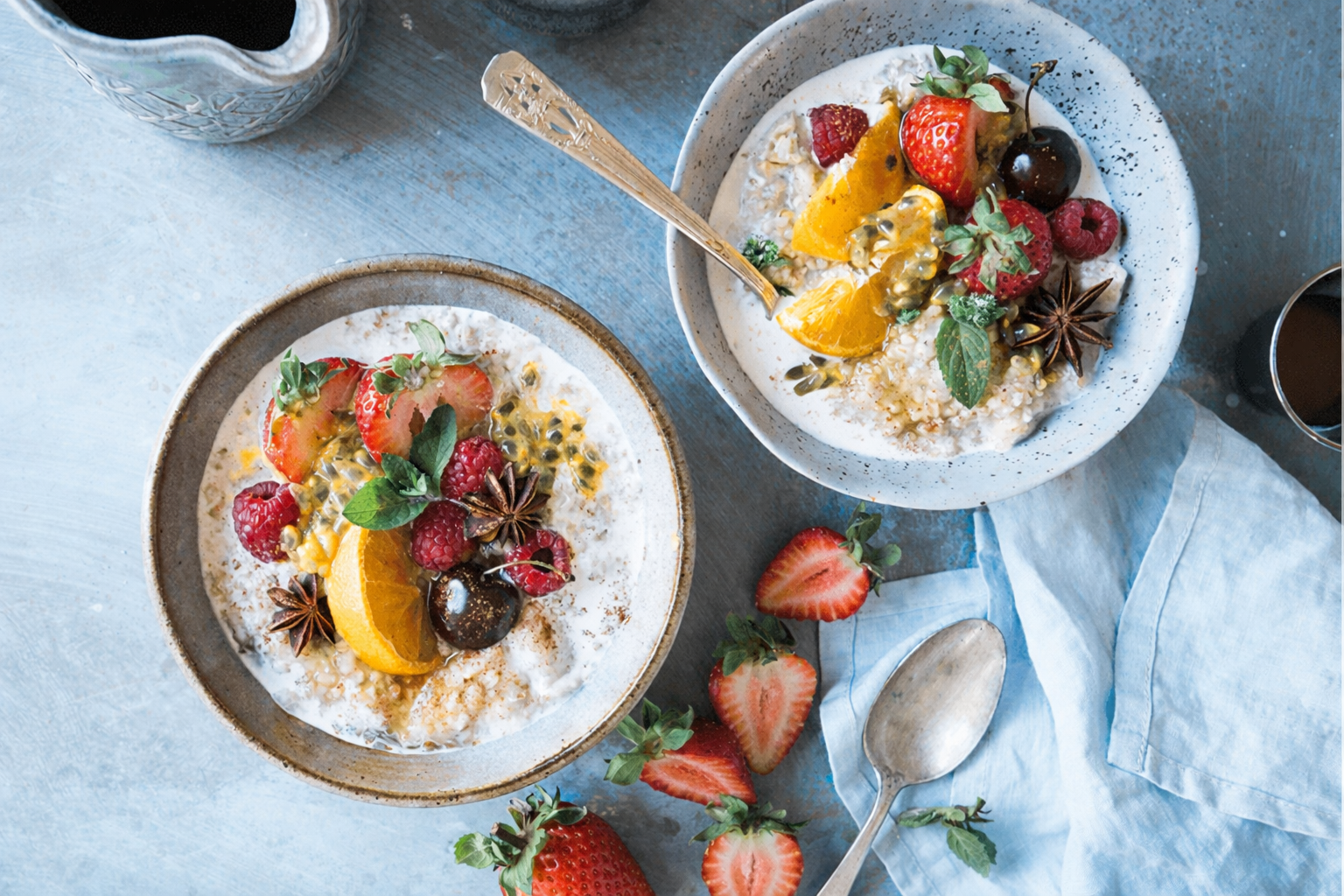 Healthy breakfast bowls